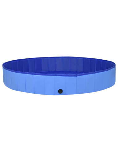 Piscina per Cani Pieghevole Blu 300x40 cm in PVC