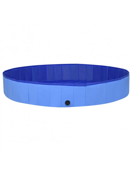 Piscina per Cani Pieghevole Blu 300x40 cm in PVC