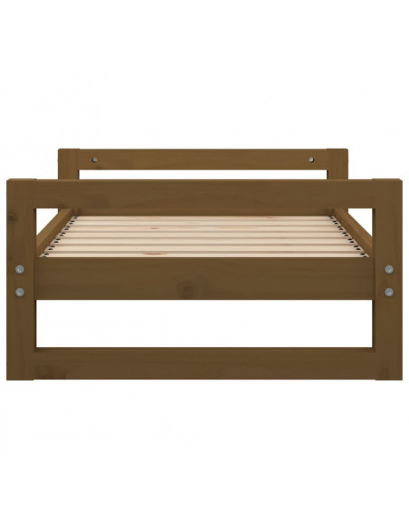 Cuccia per Cani Miele 75,5x55,5x28cm in Legno Massello di Pino