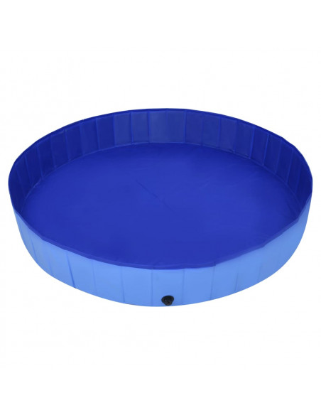 Piscina per Cani Pieghevole Blu 300x40 cm in PVC