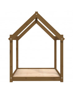 Cuccia per Cani Miele 111x80x100 cm in Legno Massello di Pino