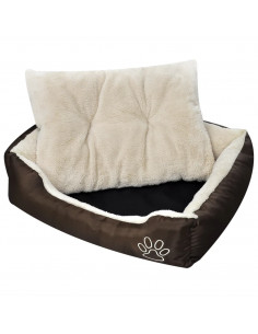 Lettino per Cani Marrone e Beige XXL