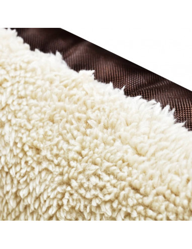 Lettino per Cani Marrone e Beige XXL