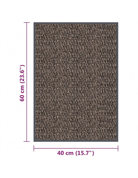 Zerbino Trapuntato 40x60 cm Marrone Scuro