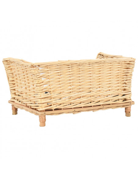 Cesta per Cani con Cuscino 50x33x30 cm Salice Naturale
