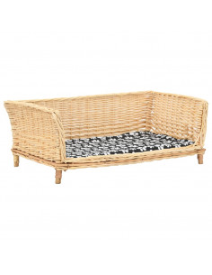 Cesta per Cani con Cuscino 90x54x35 cm Salice Naturale 2