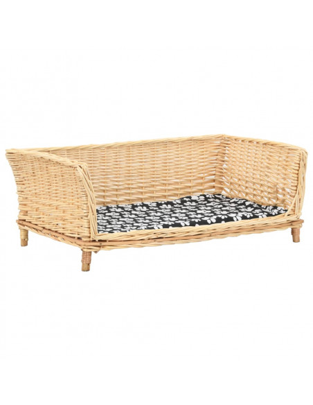 Cesta per Cani con Cuscino 90x54x35 cm Salice Naturale