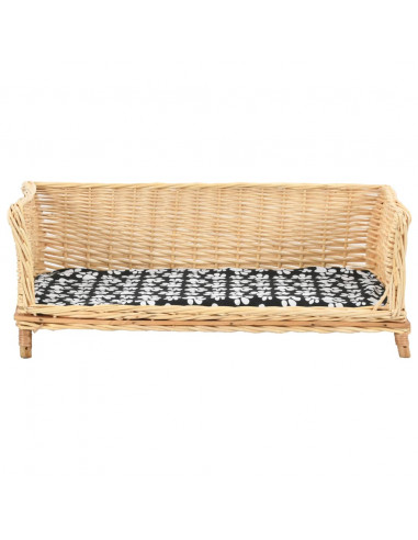 Cesta per Cani con Cuscino 90x54x35 cm Salice Naturale