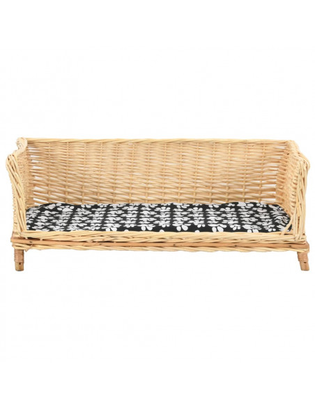 Cesta per Cani con Cuscino 90x54x35 cm Salice Naturale