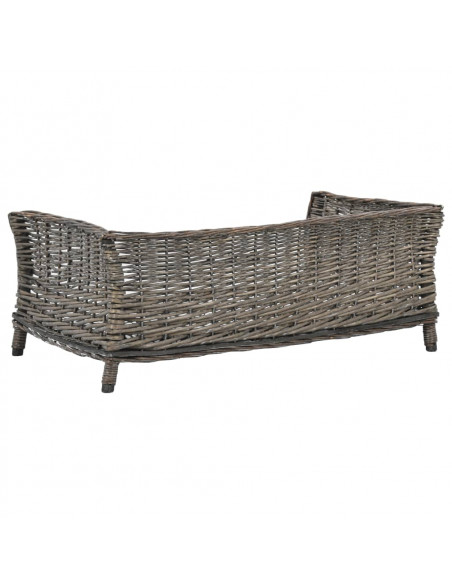 Cesta per Cani con Cuscino Grigio 90x54x35 cm Salice Naturale