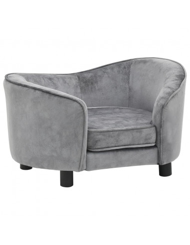 Divano per Cani Grigio 69x49x40 cm in Peluche