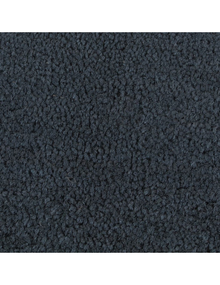 Zerbino Grigio Scuro Mezzo Rotondo 50x80 cm Fibra di Cocco