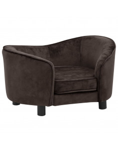 Divano per Cani Marrone 69x49x40 cm in Peluche 2