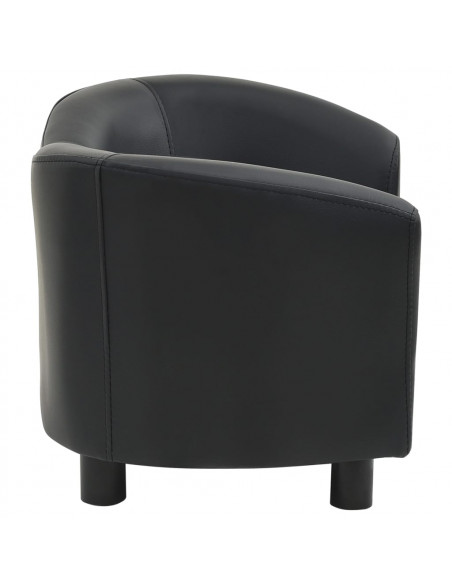 Divano per Cani Nero 67x41x39 cm in Similpelle