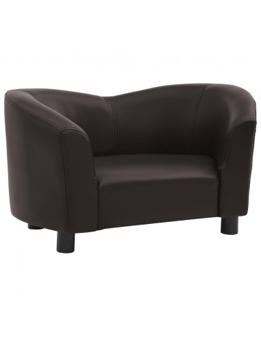 Divano per Cani Marrone 67x41x39 cm in Similpelle