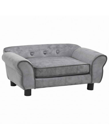 Divano per Cani Grigio 72x45x30 cm in Peluche