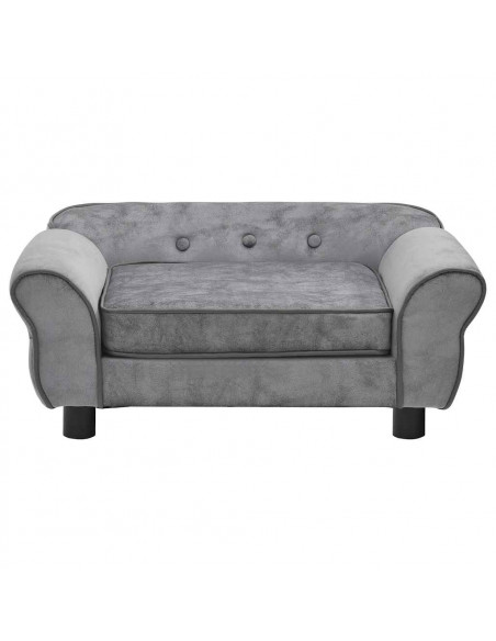 Divano per Cani Grigio 72x45x30 cm in Peluche