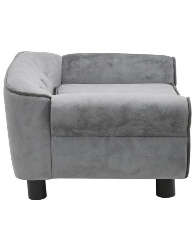 Divano per Cani Grigio 72x45x30 cm in Peluche