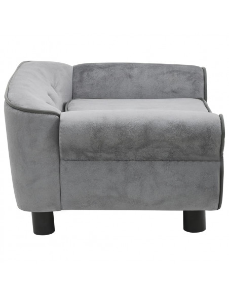 Divano per Cani Grigio 72x45x30 cm in Peluche