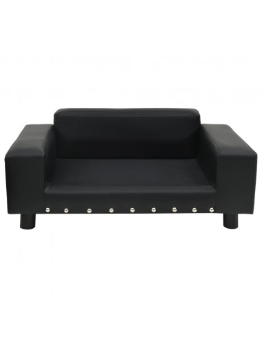 Divano per Cani Nero 81x43x31 cm in Peluche e Similpelle