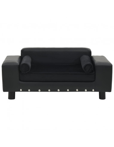 Divano per Cani Nero 81x43x31 cm in Peluche e Similpelle
