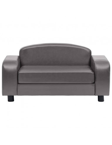 Divano per Cani Grigio 80x50x40 cm in Similpelle