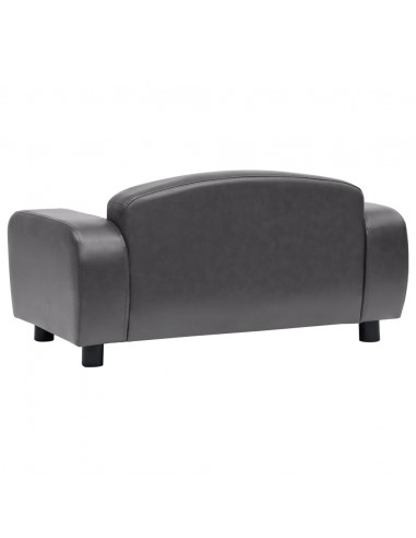 Divano per Cani Grigio 80x50x40 cm in Similpelle