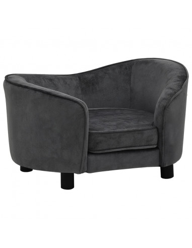 Divano per Cani Grigio Scuro 69x49x40 cm in Peluche