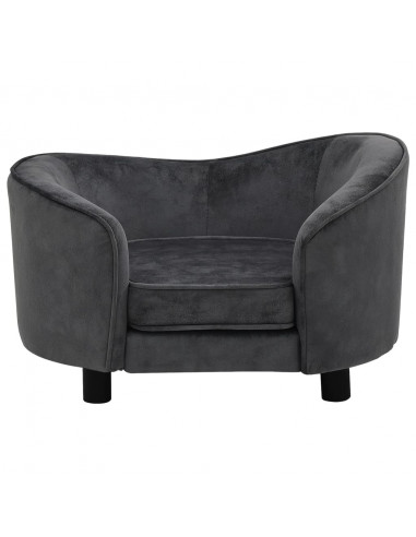 Divano per Cani Grigio Scuro 69x49x40 cm in Peluche