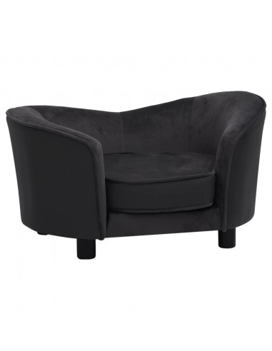 Divano per Cani Nero 69x49x40 cm in Peluche e Similpelle