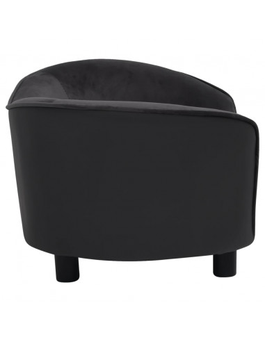 Divano per Cani Nero 69x49x40 cm in Peluche e Similpelle