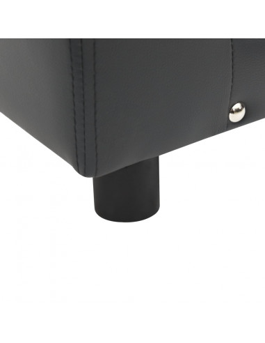 Divano per Cani Grigio Scuro 81x43x31cm in Peluche e Similpelle