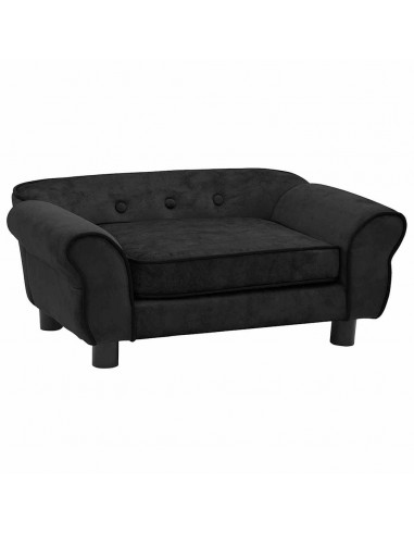 Divano per Cani Nero 72x45x30 cm in Peluche