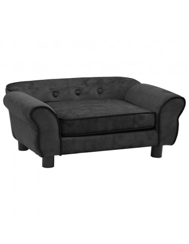 Divano per Cani Grigio Scuro 72x45x30 cm in Peluche