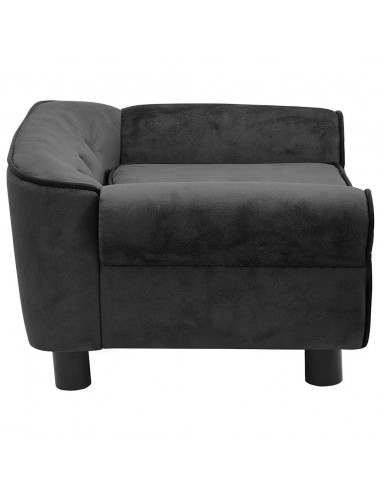 Divano per Cani Grigio Scuro 72x45x30 cm in Peluche