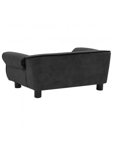 Divano per Cani Grigio Scuro 72x45x30 cm in Peluche