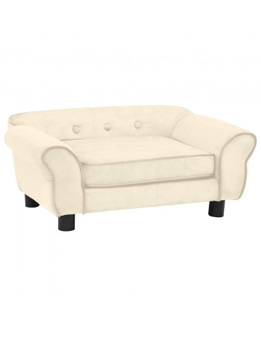 Divano per Cani Crema 72x45x30 cm in Peluche