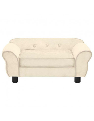 Divano per Cani Crema 72x45x30 cm in Peluche