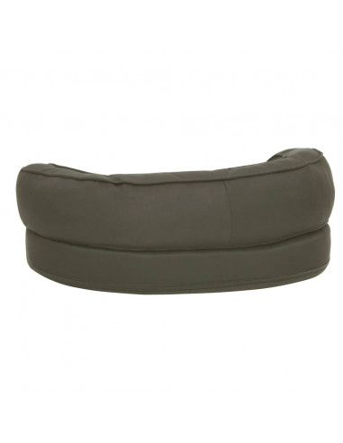 Materasso Ergonomico per Cani 60x42cm Effetto Lino Grigio Scuro