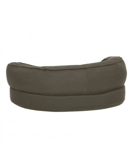 Materasso Ergonomico per Cani 60x42cm Effetto Lino Grigio Scuro