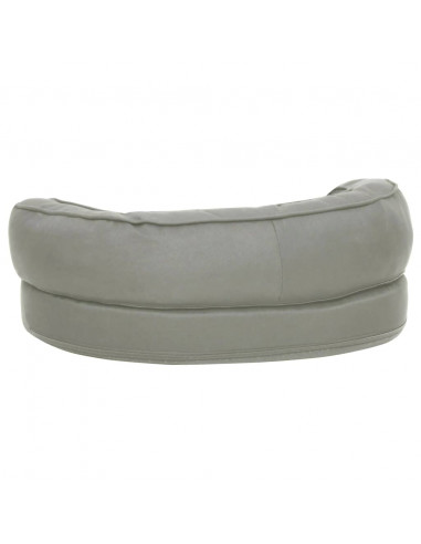 Materasso Ergonomico per Cani 60x42 cm Effetto Lino Grigio