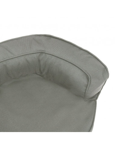 Materasso Ergonomico per Cani 60x42 cm Effetto Lino Grigio