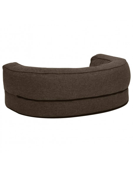 Materasso Ergonomico per Cani 60x42cm Pile Effetto Lino Marrone