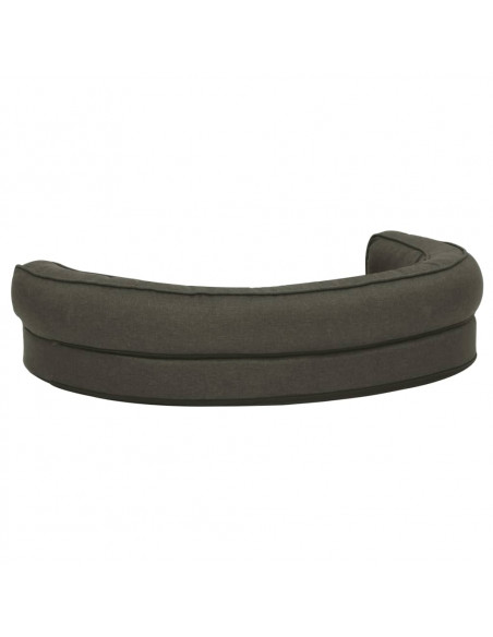 Materasso Ergonomico per Cani 75x53 cm Pile Lino Grigio Scuro