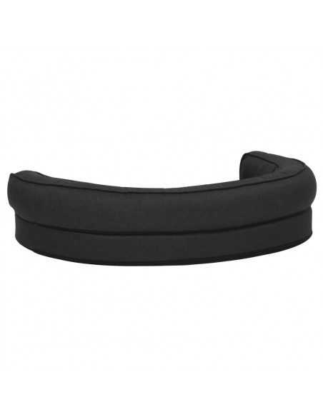 Materasso Ergonomico per Cani 75x53 cm Effetto Lino Nero