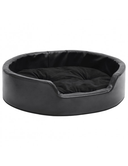 Lettino per Cani Nero 69x59x19 cm in Peluche e Similpelle
