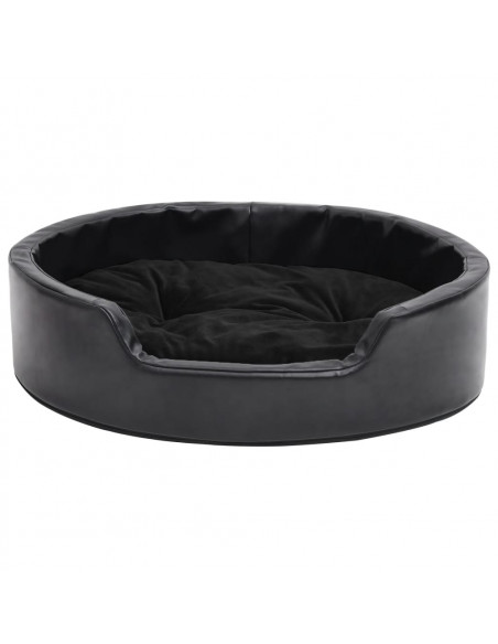 Lettino per Cani Nero 69x59x19 cm in Peluche e Similpelle