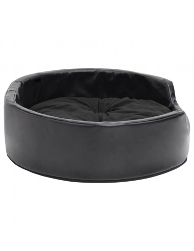 Lettino per Cani Nero 69x59x19 cm in Peluche e Similpelle