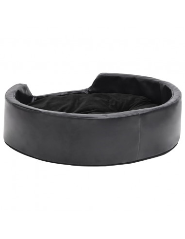Lettino per Cani Nero 69x59x19 cm in Peluche e Similpelle