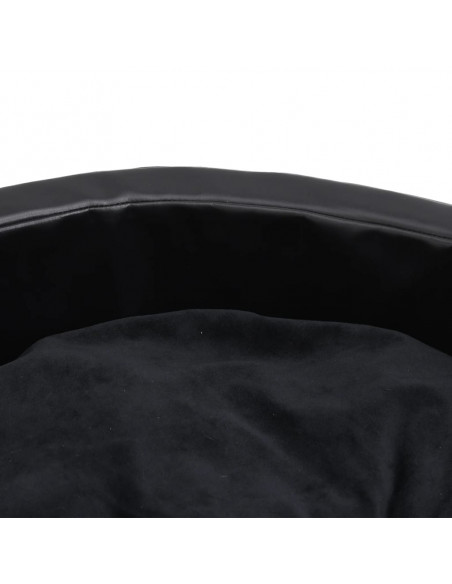 Lettino per Cani Nero 69x59x19 cm in Peluche e Similpelle